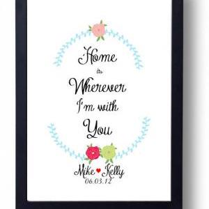 Home is Wherever I'm with You quote..