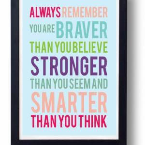 You are Brave- Inspirational Quote-..
