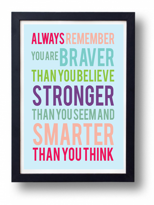 You are Brave- Inspirational Quote- 