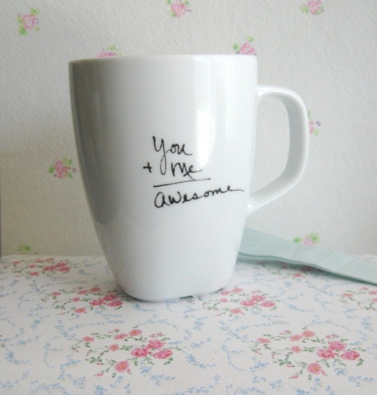 Personalized Coffee/tea Mug - You And Me- Awesome - One Mug