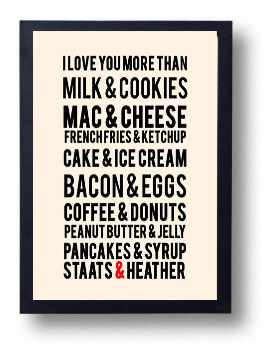 Kitchen Art, Kitchen Decor, Anniversary Gift For Husband, Wife I Love